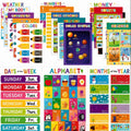BVG LVDY School Zone™ Educational Learning Posters Set – Colorful Classroom Wall Charts for Kids, Preschool, Kindergarten & Homeschool